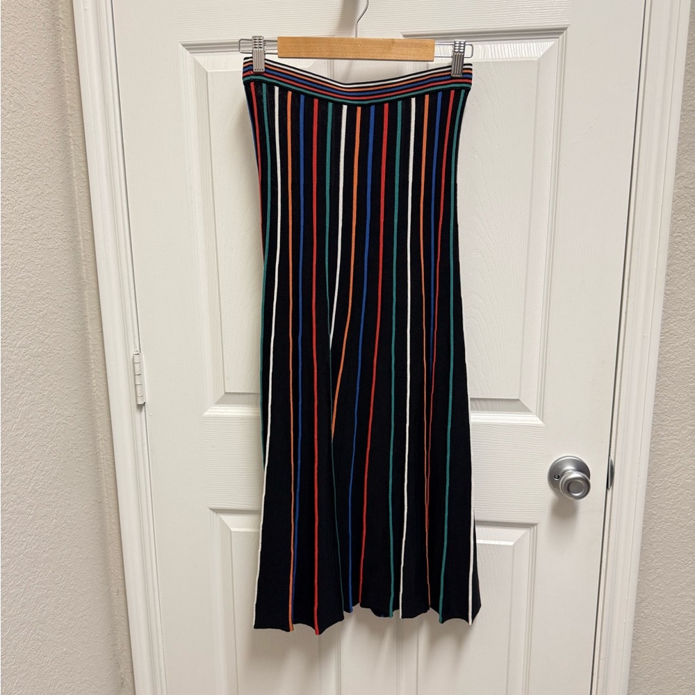 Worth New York Black Stripe Knit Skirt